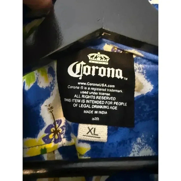 NWOT Corona Blue Floral Front Button Down Shirt - XL - Picture 5 of 7